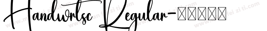 Handwrtsc Regular字体转换